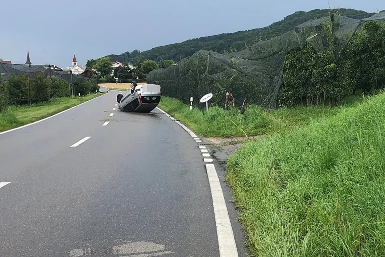 Mammern TG  - Sekundenschlaf führt zu Crash gegen Bäume