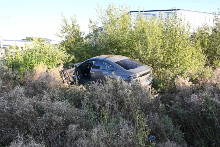 Gossau SG –  Lernfahrerin mit Auto neben der Strasse gelandet