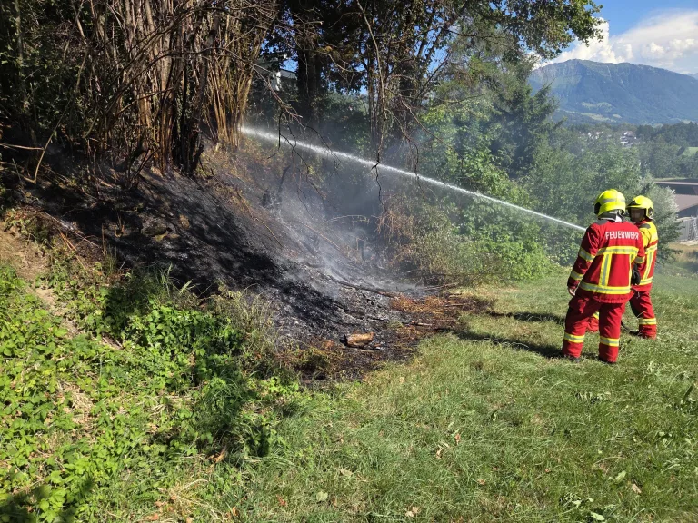 Uetliburg SG – Böschung gerät beim Verbrennen von Ästen in Brand