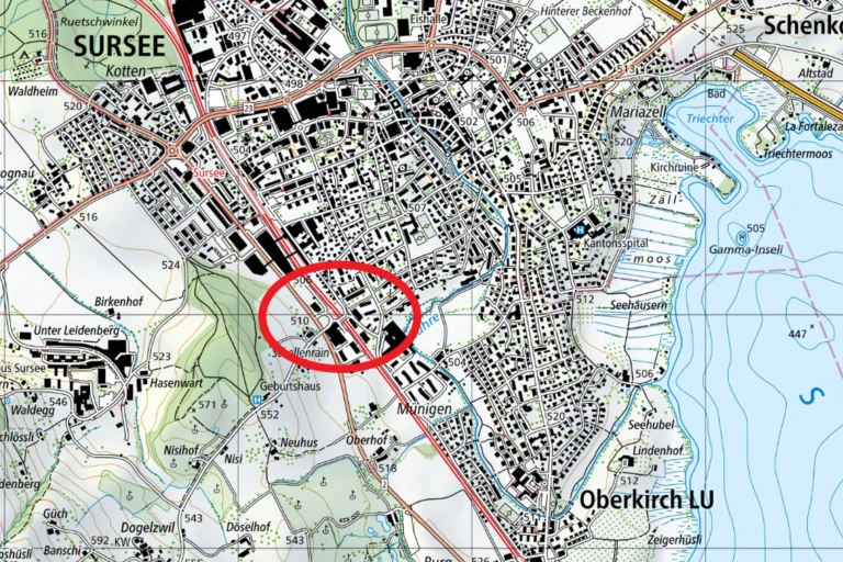 Sursee LU – Sperrung der Überführung Oberkirch