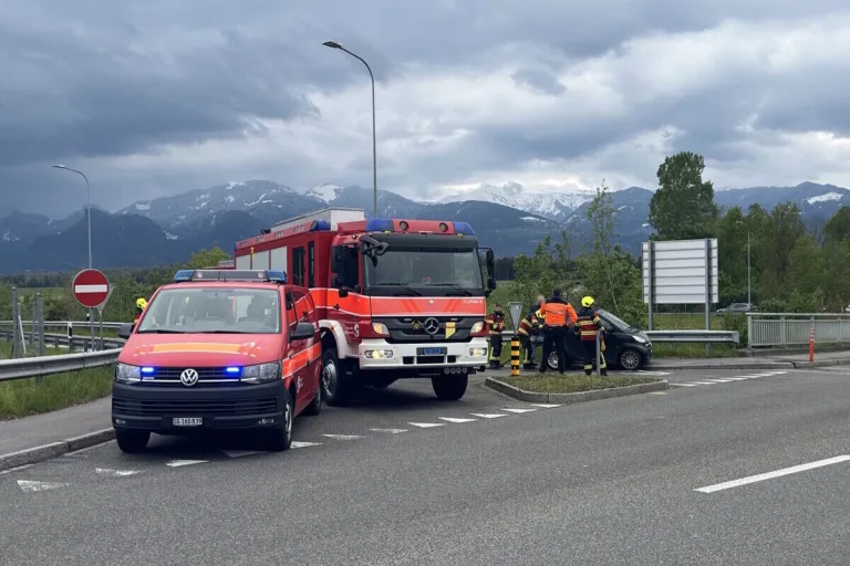 Oberriet SG - Auto in Brand geraten