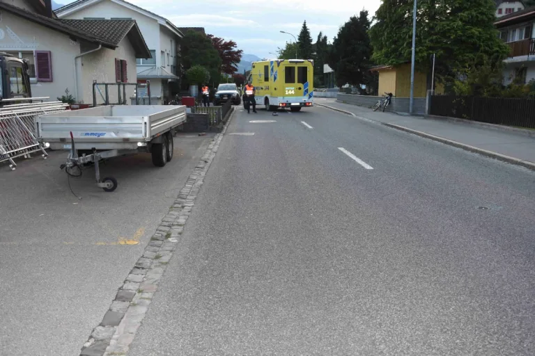 Sargans SG - Mann bei Selbstunfall verletzt