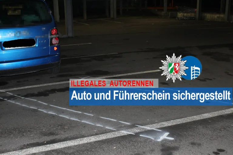 Oberhausen - Autorennen im Parkhaus