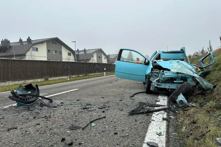 Horrorunfall auf der Wohlerstrasse in Waltenschwil AG endet tödlich - Strasse gesperrt