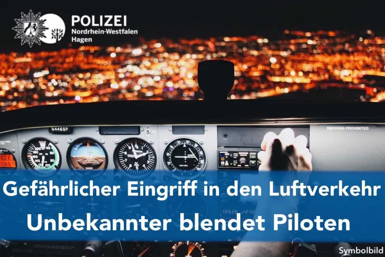 Hagen - Unbekannter blendet Lufthansa-Piloten mit Laserpointer
