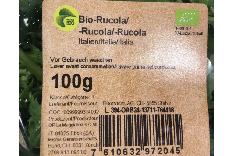 Migros ruft Bio Rucola aus Italien zurück