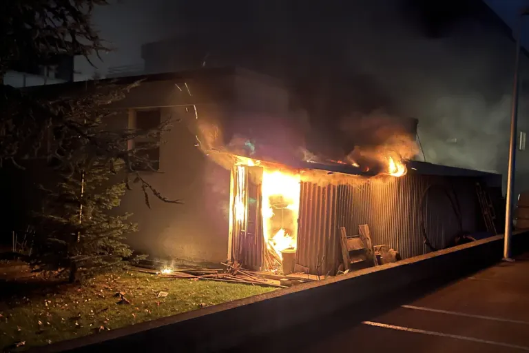 Gossau SG – Brand eines Geräteschuppens
