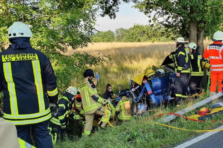 Asbach – Schwerverletzter bei Unfall auf B8