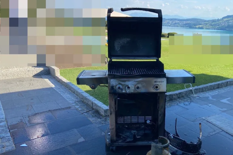 Seengen AG - Grill aus Deutschland führt mit Gasflasche aus der Schweiz zu Brand