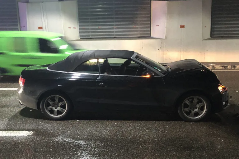 A2 Muttenz BL – Auffahrkollision zwischen zwei Personenwagen 