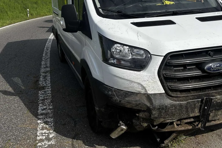 Muhen AG – Lieferwagenlenker landet bei Unfall im Wiesland