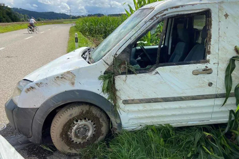 Vordemwald AG - Auto landet nach Überschlag im Maisfeld