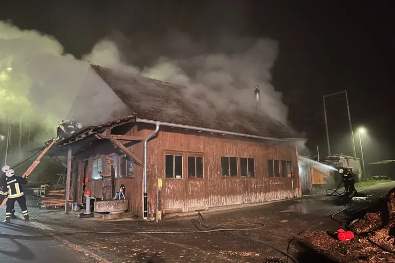 Hugelshofen TG - Brand in einer Werkstatt