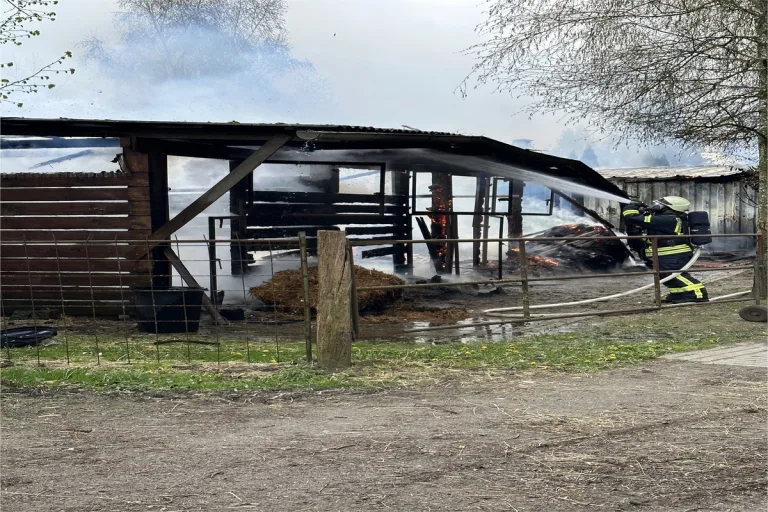 Brand in Pferdestall am Weertzener Ortsrand