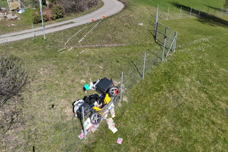 Herisau AR – Postangestellter verunfallt mit Elektroroller