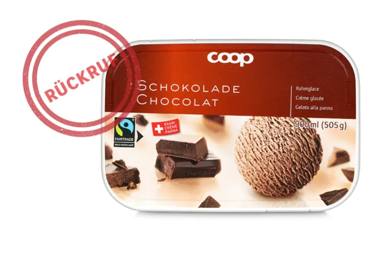 Rückruf bei Coop – Rahmglace Schokolade betroffen 