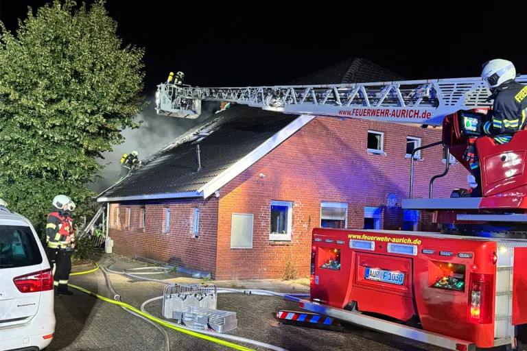 Aurich NI – Brand von Wohnhaus
