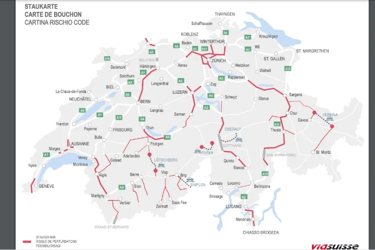 Schweiz - Die Verkehrsprognose an Ostern