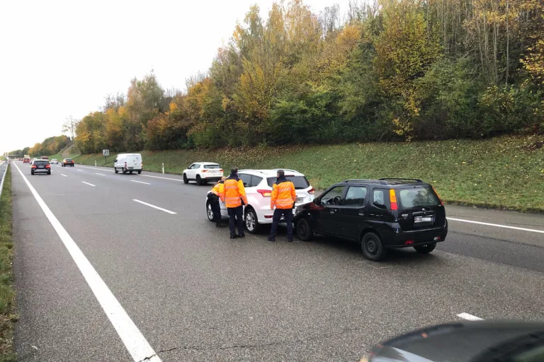 A1 Niederwil SG – Auffahrkollision auf der Autobahn