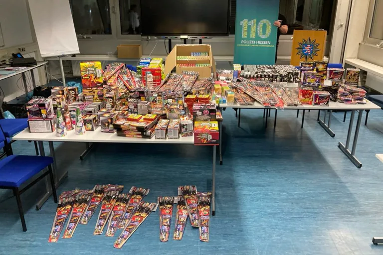 Südhessen – Feuerwerk bei Großkontrolle von Kiosken beschlagnahmt