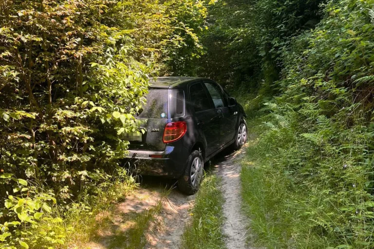Zofingen AG - Mit dem Auto auf einem Wanderweg stecken geblieben 