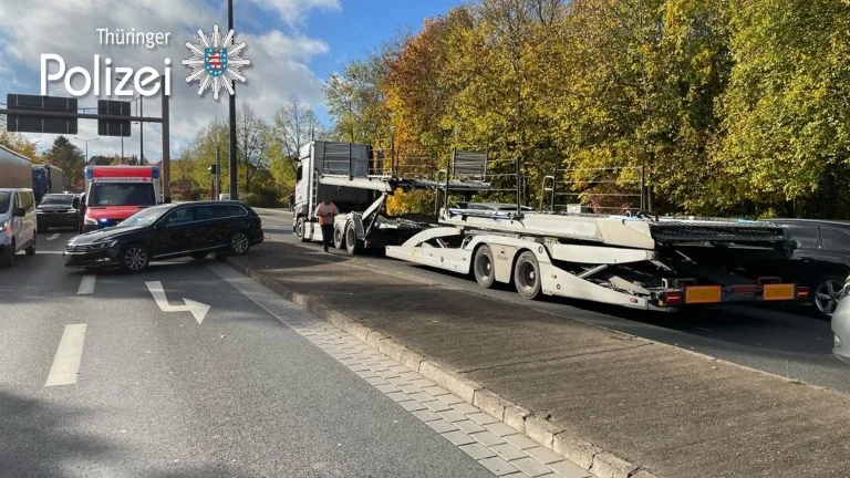 Mühlhausen – Lkw kollidiert mit Auto im "toten Winkel"