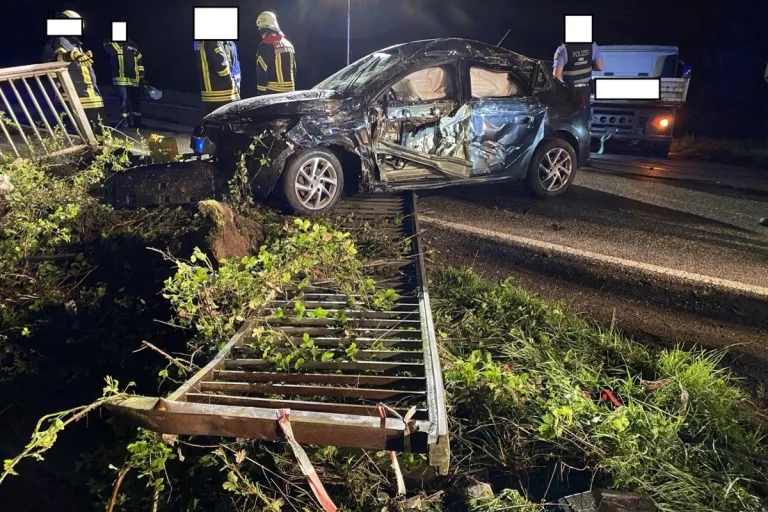 L 386 Nußbach - Kontrolle übers Auto verloren