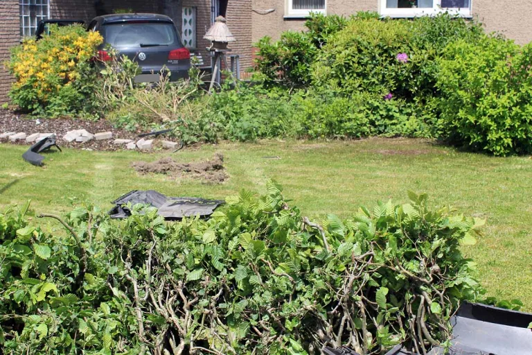 Hille - SUV gerät in Vorgarten