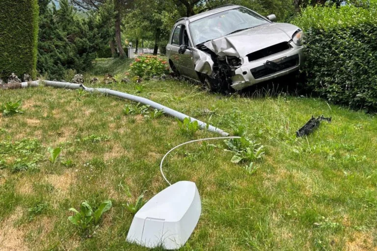 Alpnach OW - Autofahrt endet in einer Gartenhecke