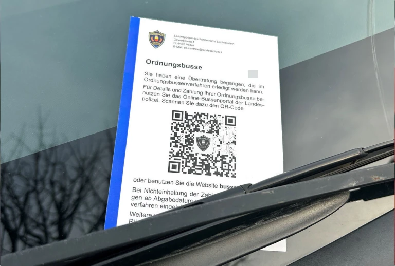 Fürstentum Liechtenstein führt Abrufen von Ordnungsbussen via QR-Codes ein