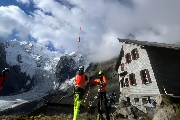 Pontresina GR – Zwei Alpinisten auf Morteratschgletscher gerettet