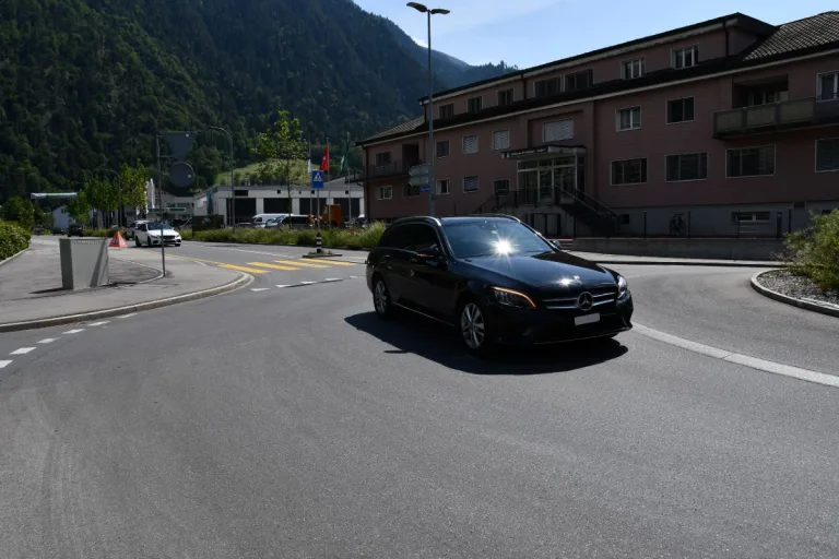 Stadt Chur - Unfall im Kreisel zwischen Auto und Motorrad