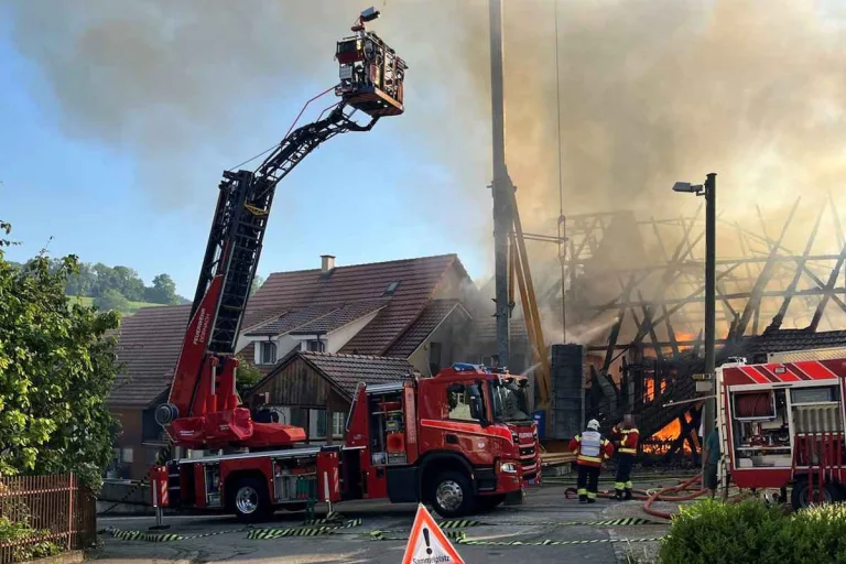 Seewen SO – Funkenwurf als Auslöser für Grossbrand in Wohnhaus