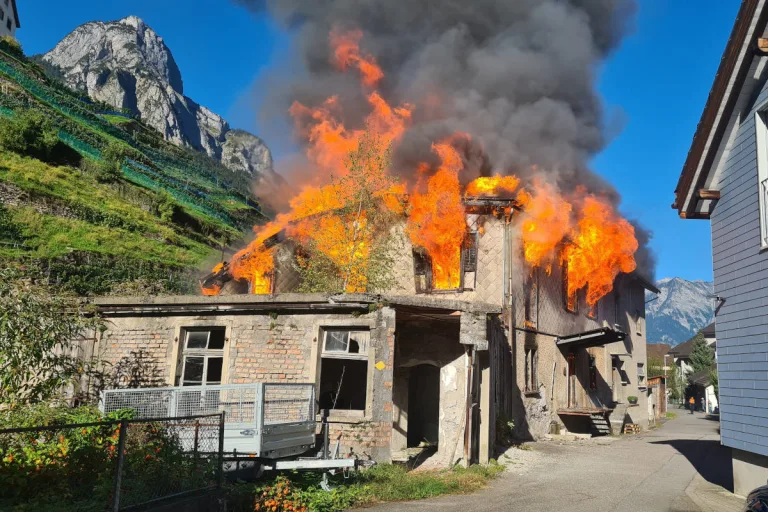 Mels SG – Brand in leerstehender Mühle