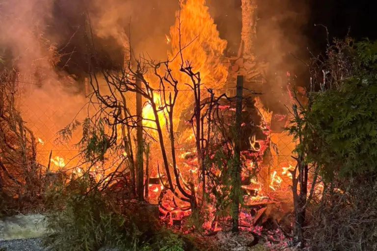 Leoben – Outdoor-Pizzaofens gerät in der Nacht in Brand