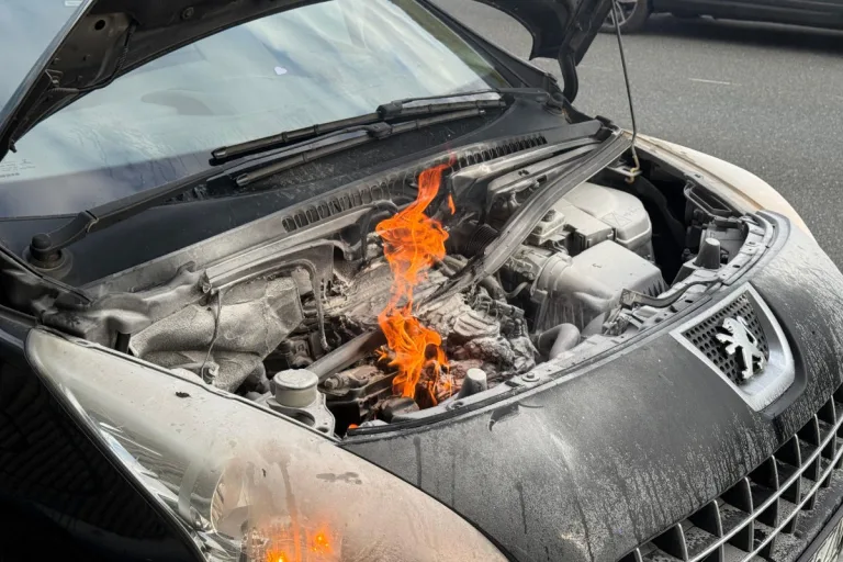 A12 Jenbach T – Fahrzeug in Brand geraten