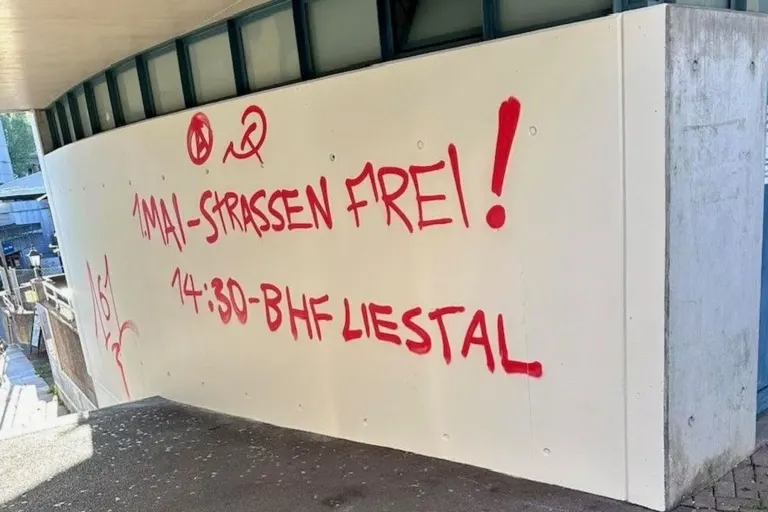 Liestal BL – Linksextremer Vandalismus am Ostersamstag