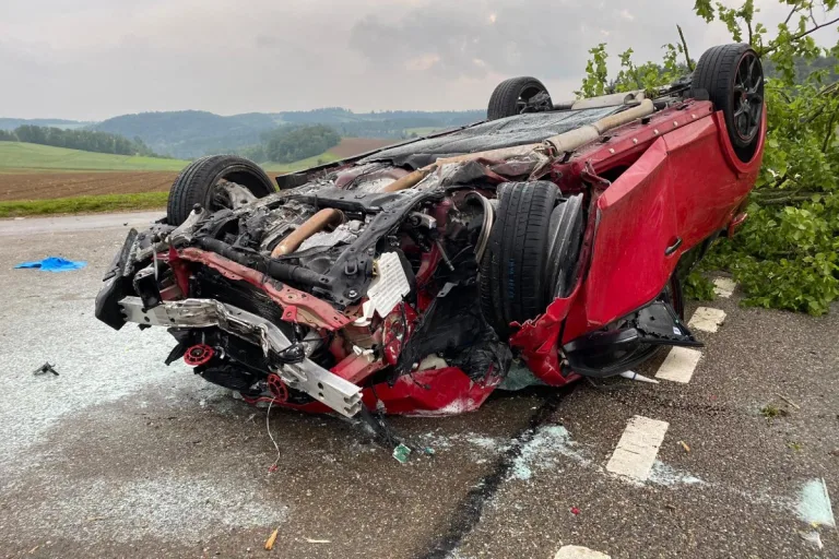 Totalschaden nach Selbstunfall in Diegten BL