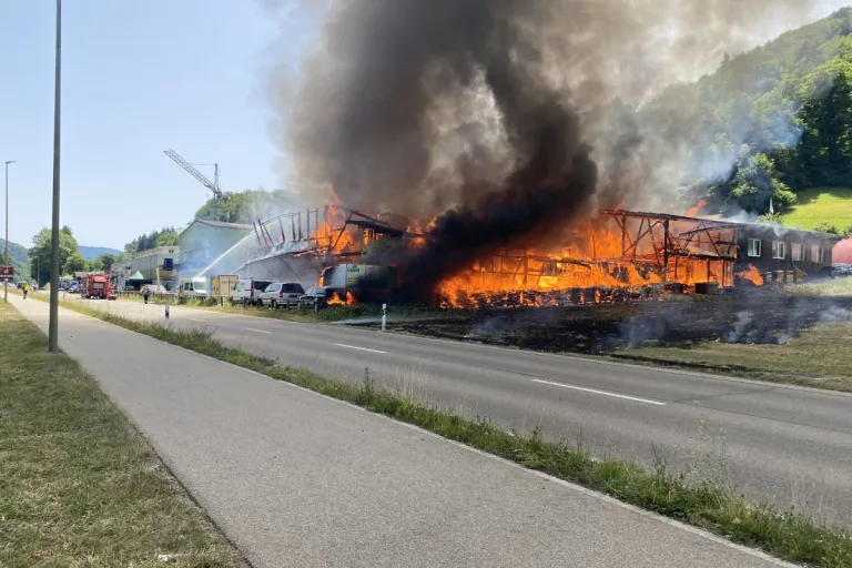Diepflingen BL – Holzbaufirma bei Brand stark beschädigt