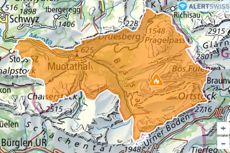 Muotathal SZ – Brand mit starker Rauchentwicklung