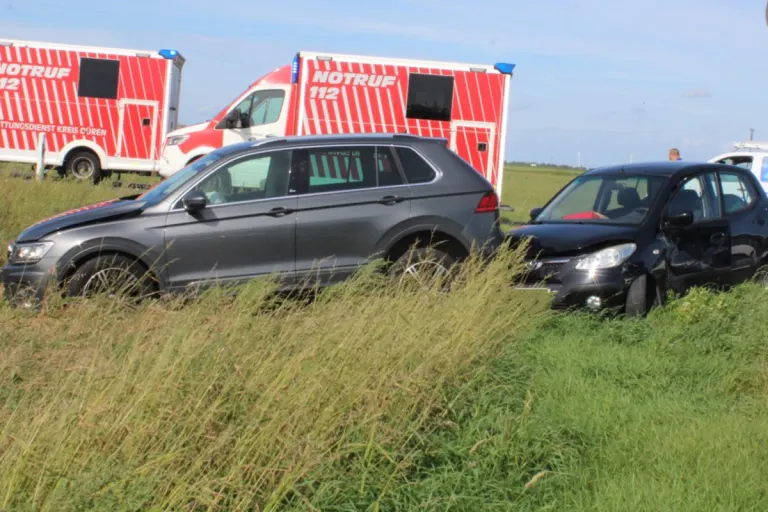 Nörvenich NW - Unfall endet auf einer Wiese