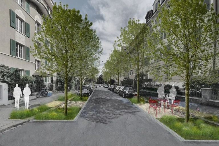 Mehr Bäume, weniger Asphalt – Klimaprojekt in der Optingenstrasse