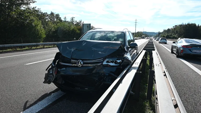 A1 / Züberwangen SG Auffahrunfall auf der Autobahn