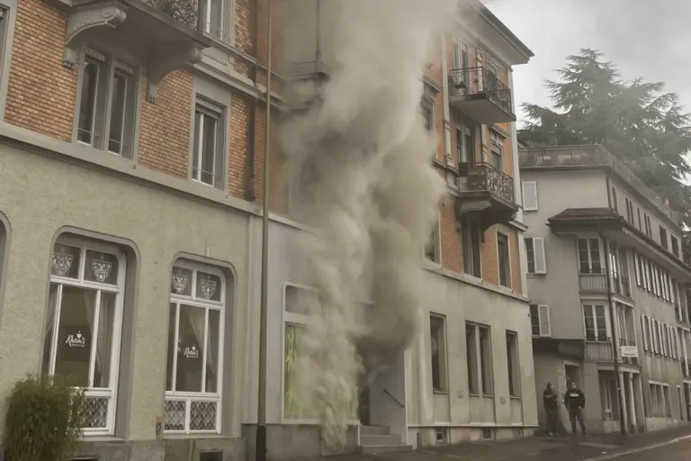 Feuerwehreinsatz in Horgen ZG - Brand in Wohn- und Geschäftshaus