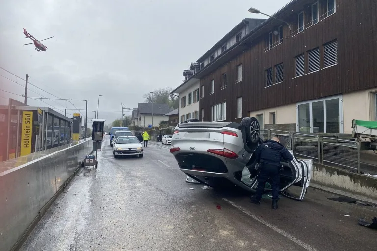 Hölstein BL - Selbstunfall fordert zwei Verletzte 