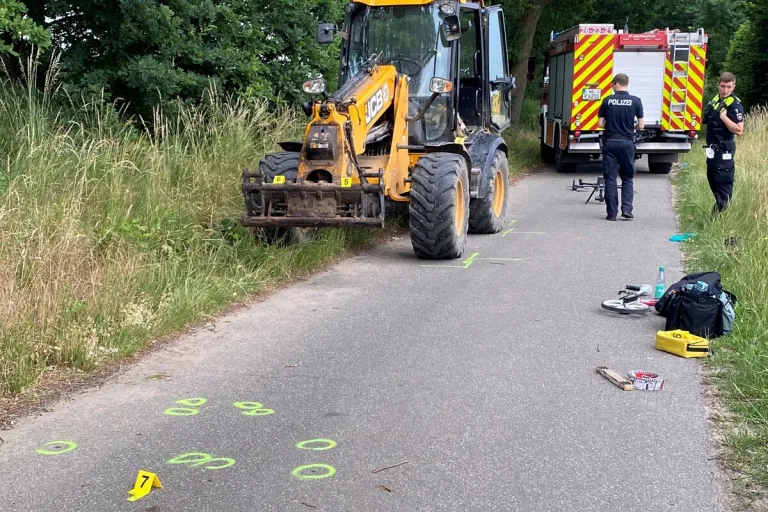 Tragödie in Toppenstedt NI - Zwei Tote und zehn Verletzte nach Unfall mit einem Radlader