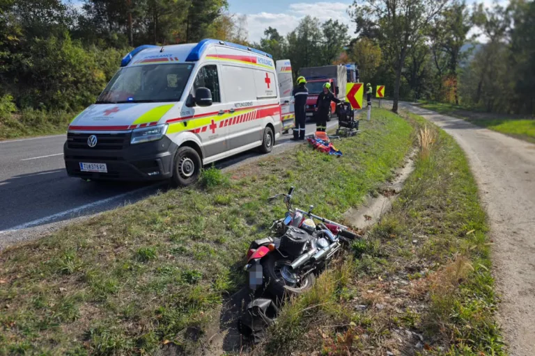 Zwettl – Schwerer Unfall mit Motorrad auf der B36