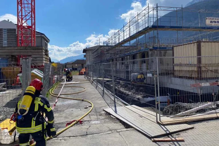 Vionnaz VS - Brand nach Gasaustritt - Arbeiter schwer verletzt!