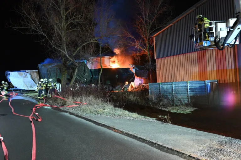 Goldach SG – Brand bei einer Bootswerft