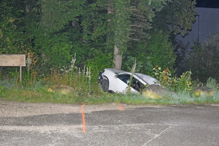 Stadt Schaffhausen - Totalschaden nach Fahrerflucht vor der Polizei